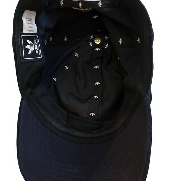 Vtg ADIDAS Originals Hat Womens Dark Navy Gold Trefoil Logo OSFW Y2K 90s Cap main image 15